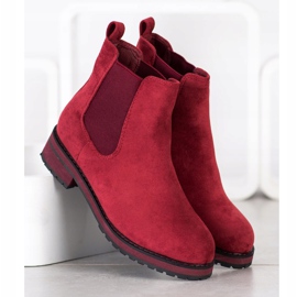 Marquiz Bequeme kastanienbraune Chelsea Boots rot 1