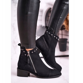 Damen Wildleder Warme Stiefel Laura Messi Schwarz 1879 1