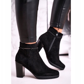 Stiefel mit Absatz Sergio Leone Wildleder Schwarz BT306 1