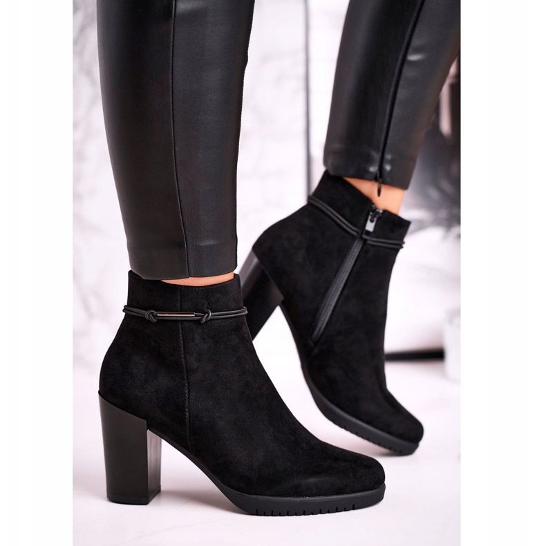 Stiefel mit Absatz Sergio Leone Wildleder Schwarz BT306 1