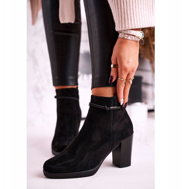 Stiefel mit Absatz Sergio Leone Wildleder Schwarz BT306 2