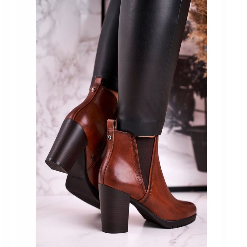 Warme Stiefel mit Absatz Sergio Leone Braun BT311 1