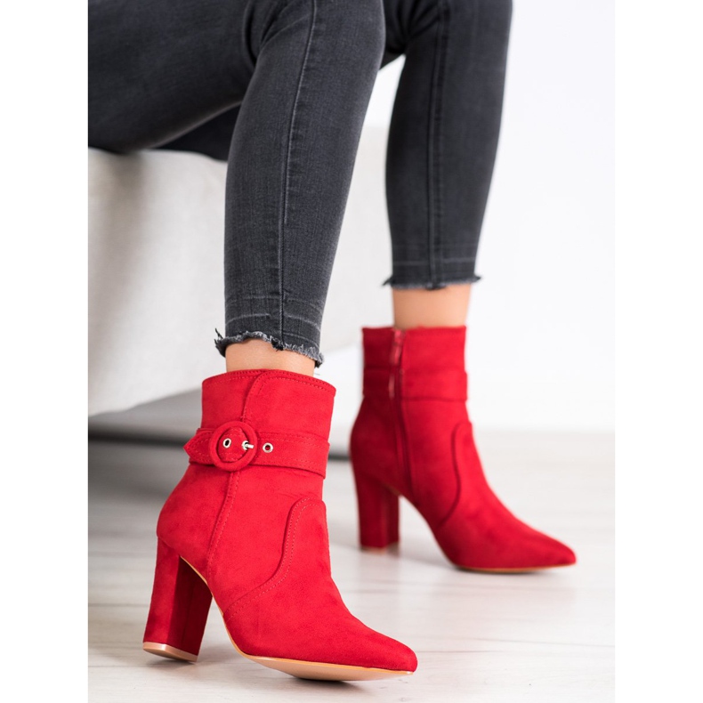 Laura Mode Elegante rote Stiefel in Spitz 1