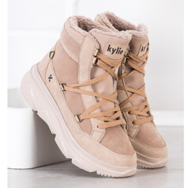 Kylie Modische Beige Trapper 1