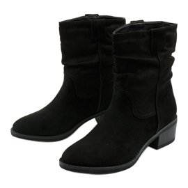 Schwarze Fyrelnet Cowboystiefel mit Wildlederisolierung 2