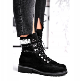 Evento Timber Stiefel High Schwarz 9BT35-1331 Schwarz Popsi 2