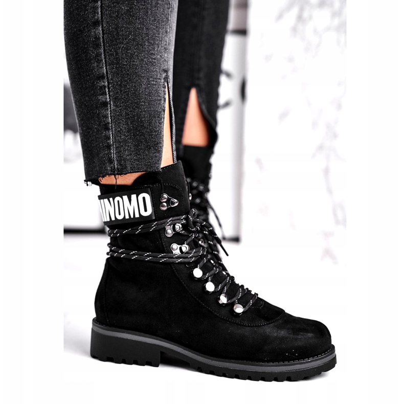 Evento Timber Stiefel High Schwarz 9BT35-1331 Schwarz Popsi 2