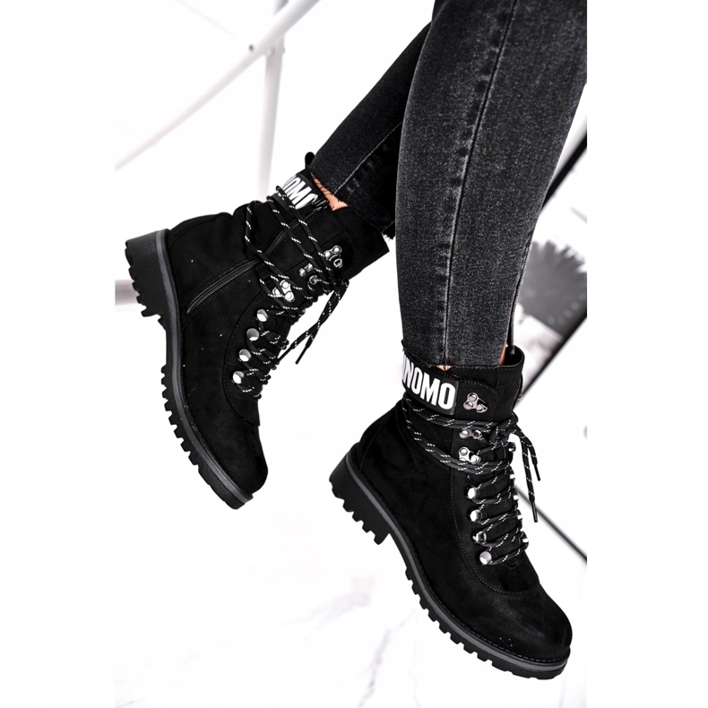 Evento Timber Stiefel High Schwarz 9BT35-1331 Schwarz Popsi 1