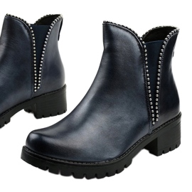 Marineblaue isolierte Stiefel von Nilandia 1