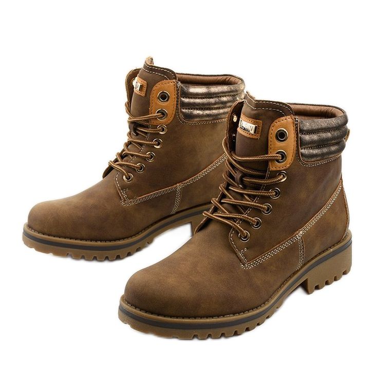 Khakifarbene Schnürboots mit gefüttertem Halitta 2