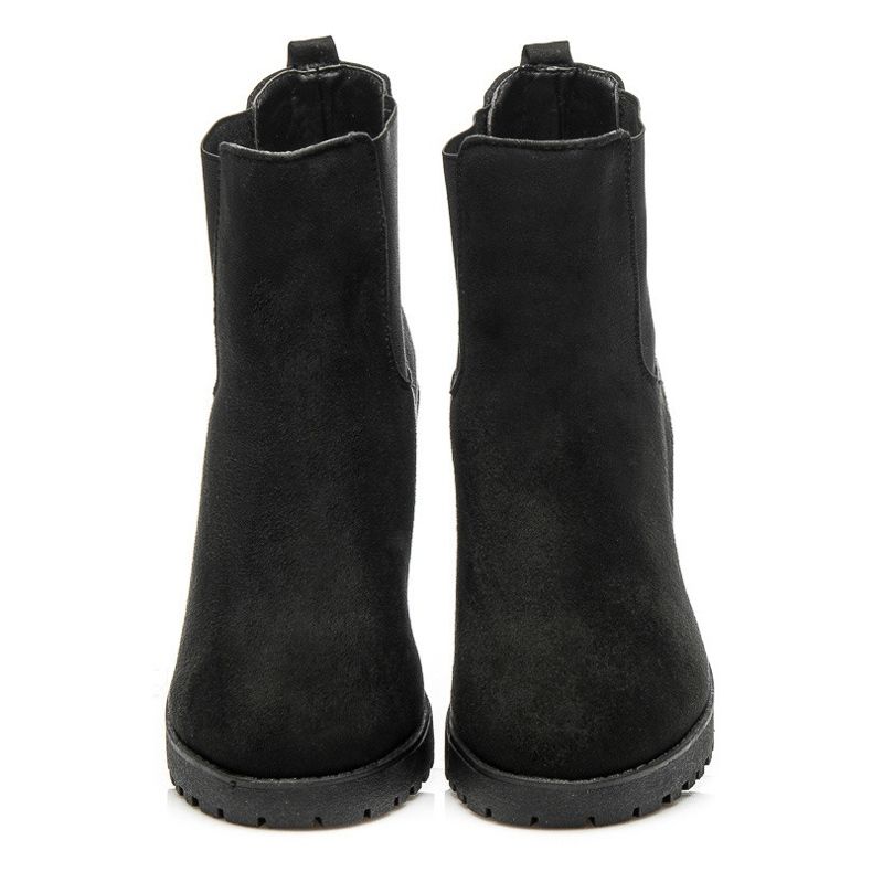 Queentina Chelsea-Stiefel an einer Bar schwarz 2