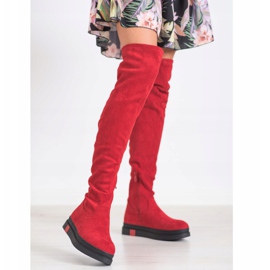 Gogo Modische Plateaustiefel rot 2