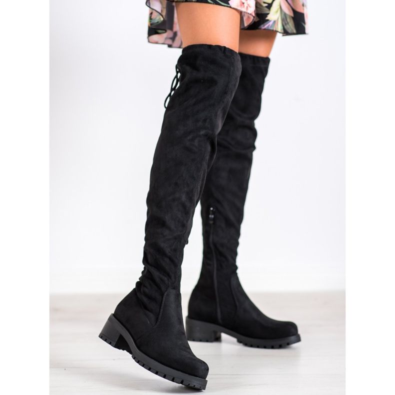 SHELOVET Bequeme Musketiere schwarz 1