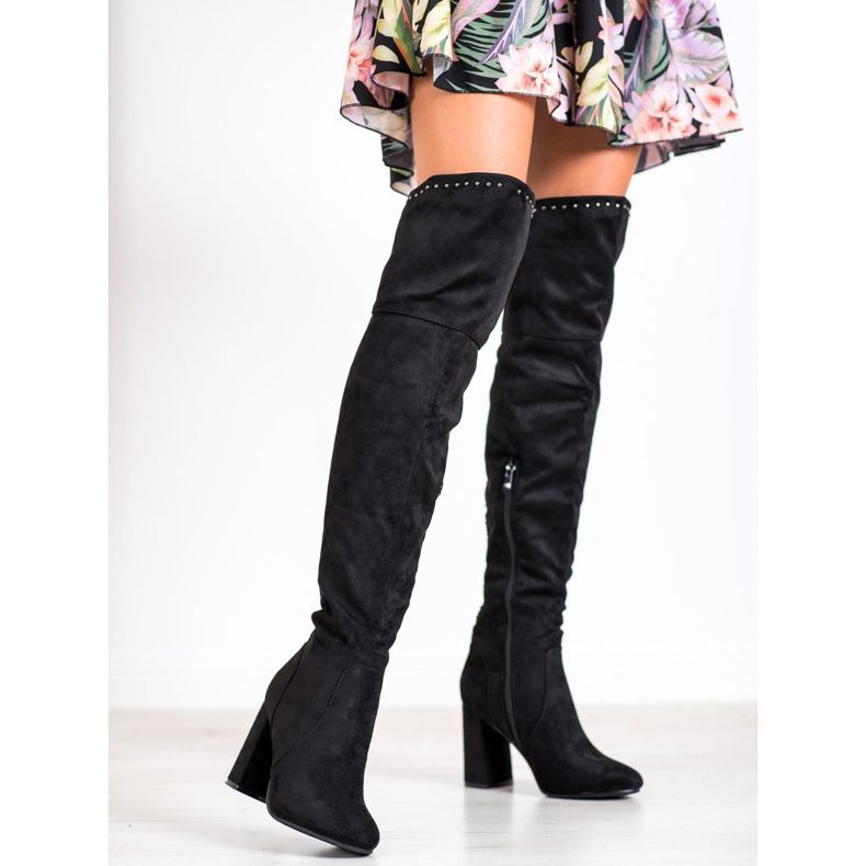 Balada Elegante Overknee-Stiefel schwarz 1