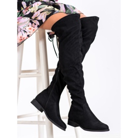 Lovit Overknee-Stiefel mit weitem Schaft schwarz 1