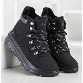 Kylie Leichte Trapper auf der Plattform schwarz 1