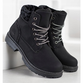 SHELOVET Wanderschuhe mit Veloursoberteil schwarz 1