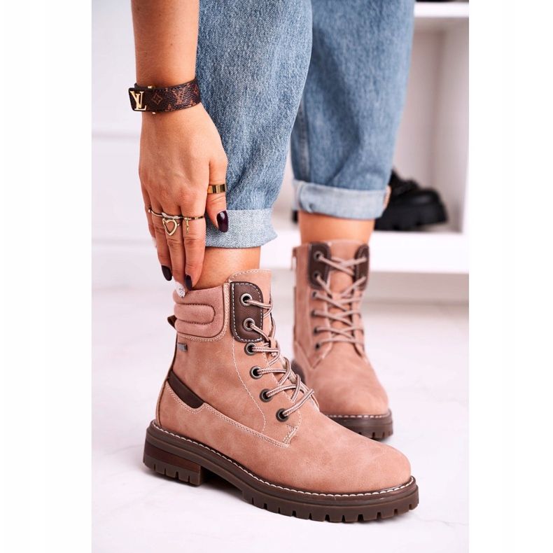 Damen Warm Workers Trapper Pink Timber beige braun rosa 1