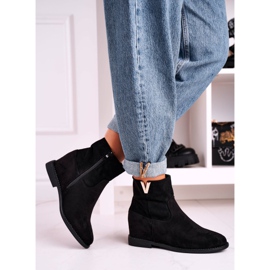 FG1 Damen Stiefeletten Wildleder Schwarz Vanya 2