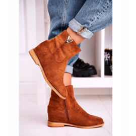 FG1 Damen Stiefeletten Wildleder Braun Vanya 1