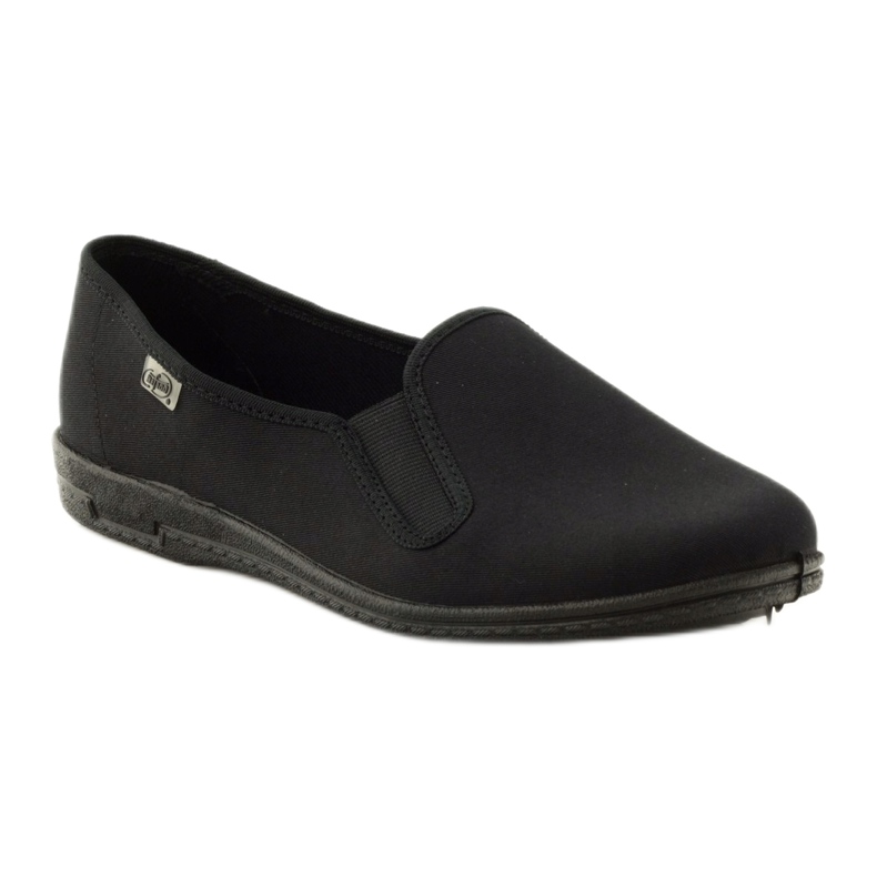 Schwarze Befado 001M060 Slip-On-Hausschuhe 1