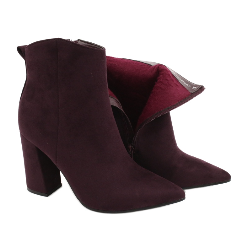 Evento Lila Wildleder Stiefeletten 7
