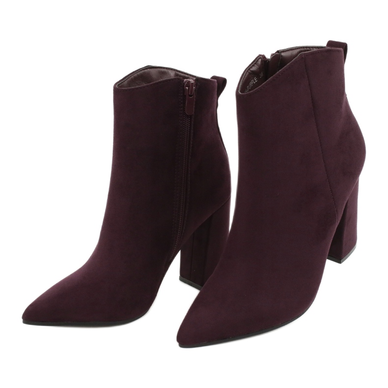 Evento Lila Wildleder Stiefeletten 5