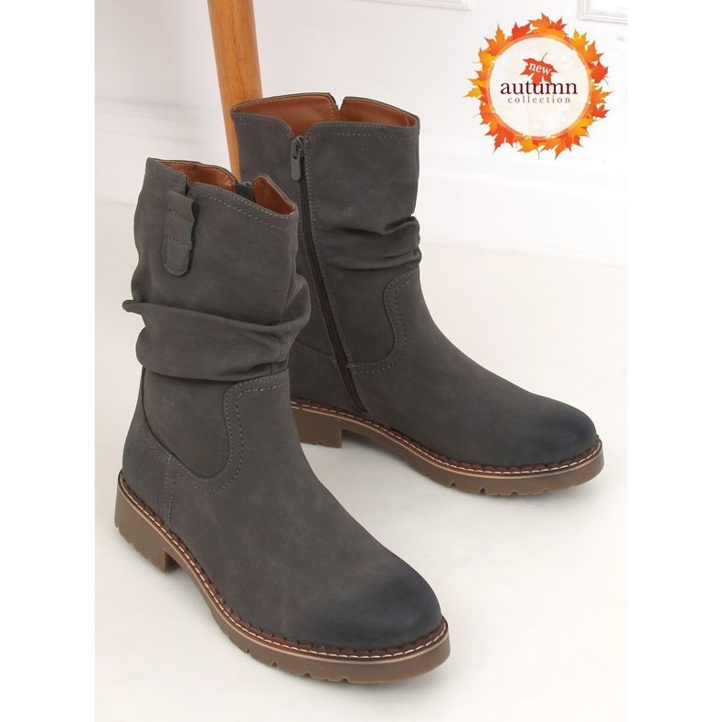Grau Graue Stiefel für Damen 6981 Grau 1