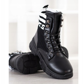 SHELOVET Modearbeiter mit Schnürung weiß schwarz 1