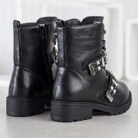 Seastar Geschnürte Arbeiter mit Kristallen schwarz 2