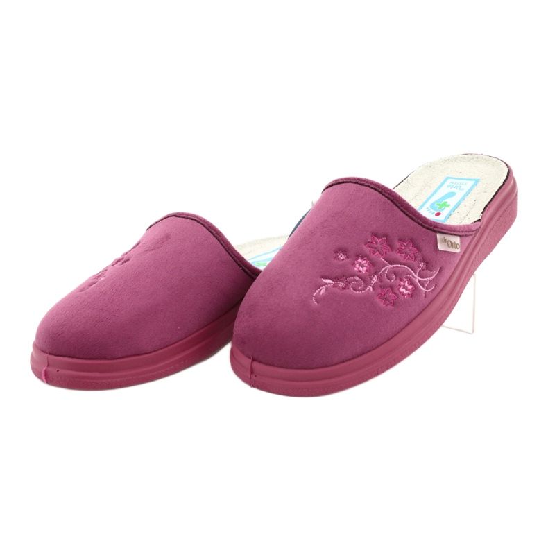Befado Damen-PU-Hausschuhe 132D014 rosa 2