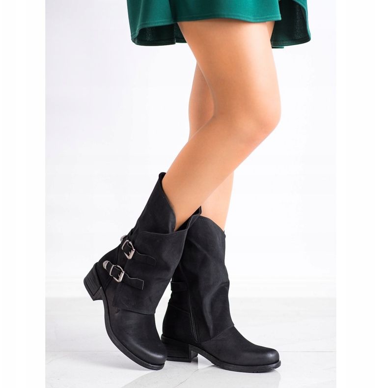 Seastar Hohe Stiefel mit Schnallen schwarz 1