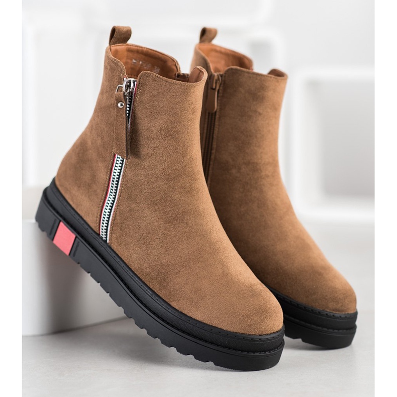 Seastar Stiefel auf der schwarzen Plattform braun mehrfarbig 1