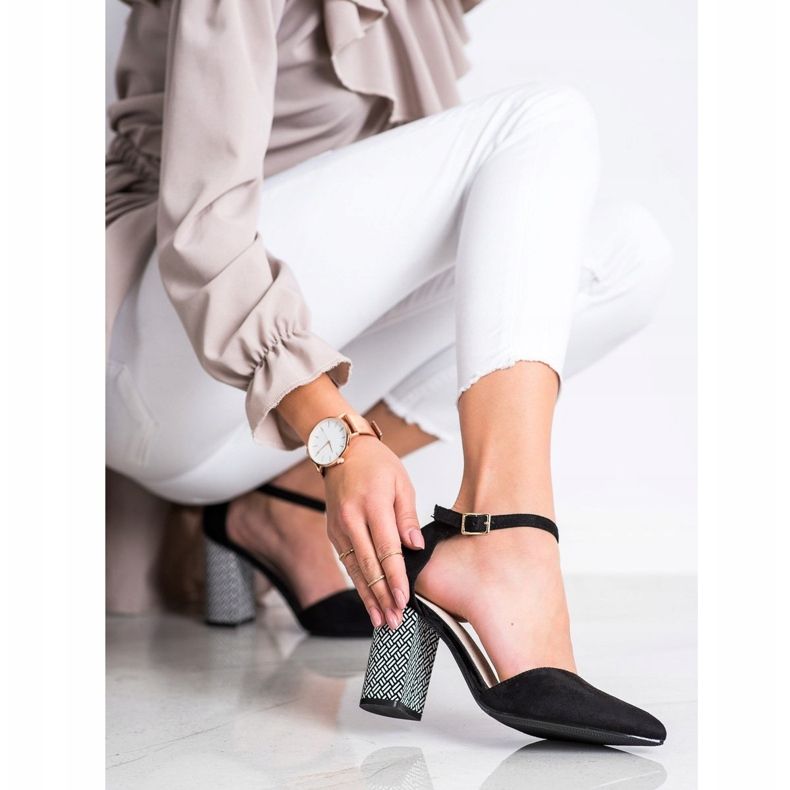 Goodin Pumps mit dekorativem Absatz schwarz 2