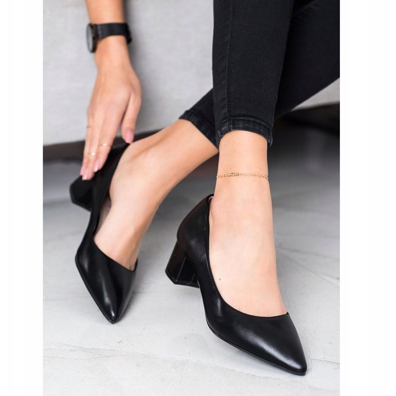 Goodin Pumps auf niedriger Säule schwarz 2