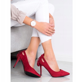 Goodin Stylische Stilettos mit Fransen rot 2