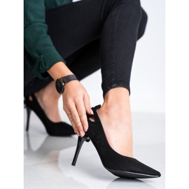 Goodin Stylische Stilettos mit Fransen schwarz 2