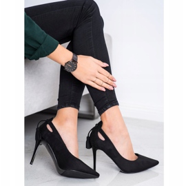 Goodin Stylische Stilettos mit Fransen schwarz 1
