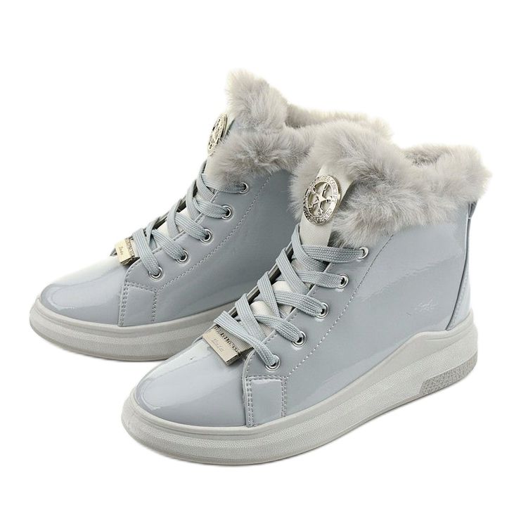 Graue Stiefel, isolierte Freemans-Stiefel 1