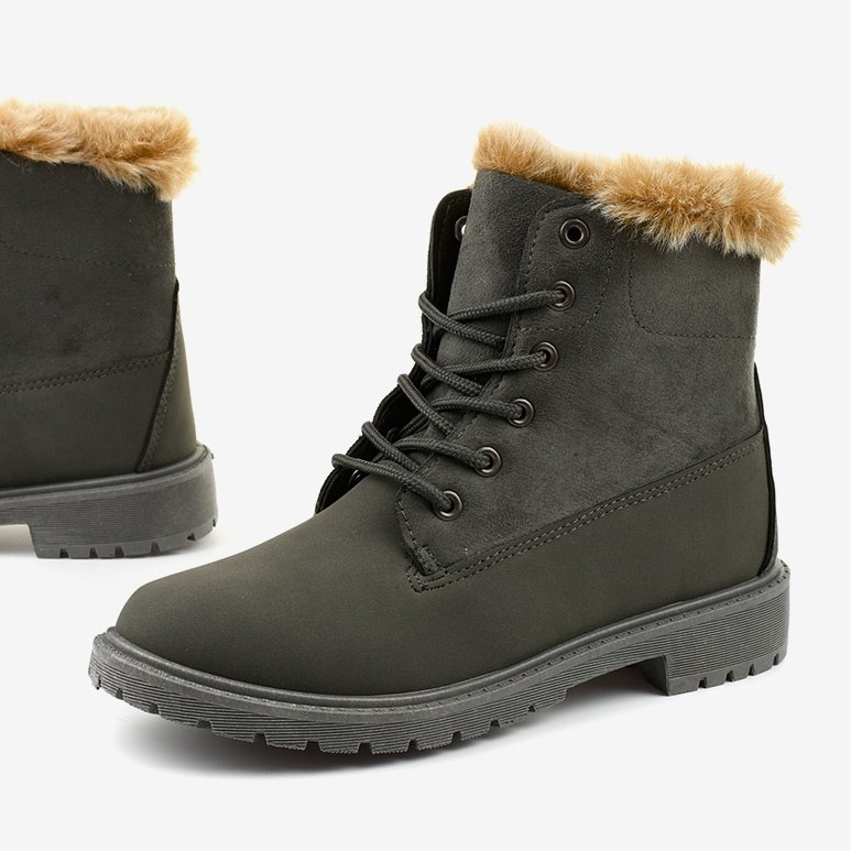 Graue Stiefel Olaksalim isolierte Stiefel 1