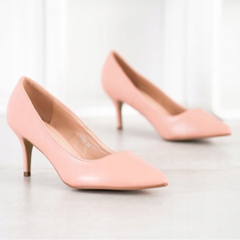 SHELOVET Pumps mit Öko-Leder rosa 2