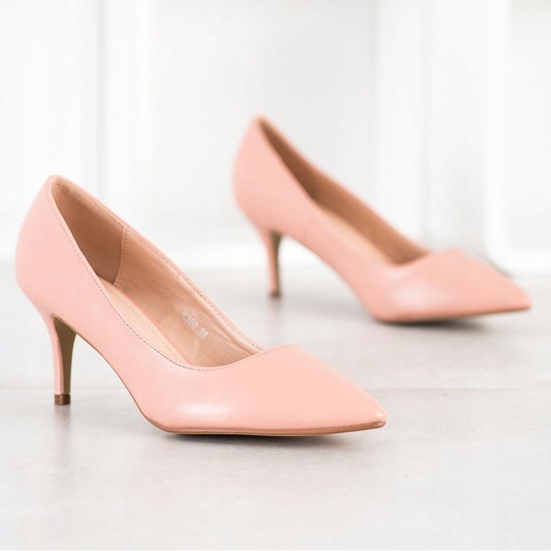 SHELOVET Pumps mit Öko-Leder rosa 2