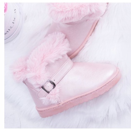 BUGO Warme Kinder-Schneestiefel mit Pelz Rosa JellyBeans 1