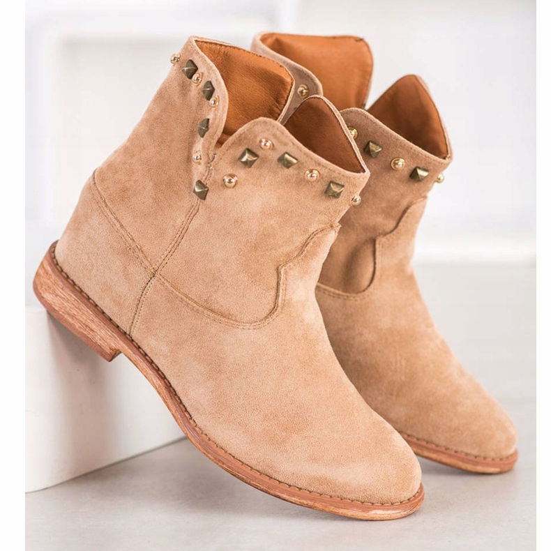 Bella Paris Warme beige Cowboystiefel 2