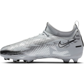 Nike Phantom Gt Scorpion Academy Dynamic Fit FG / MG Jr DA2287 001 Fußballschuhe blau grau 2