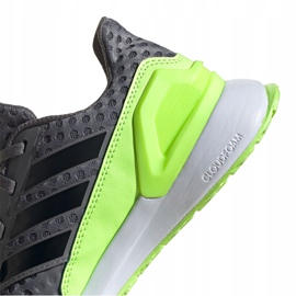 Laufschuhe adidas RapidaRun Jr FV4100 grau grün 2