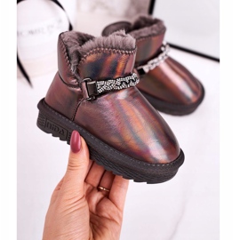 Apawwa Schneestiefel für Kinder mit Fell Petrol Grey Princess mehrfarbig 1