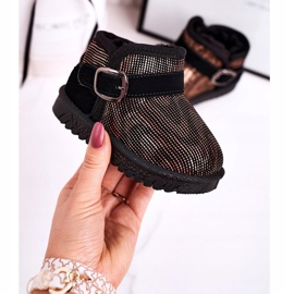 Maiqi Kinder Schneestiefel mit Fell Gold Schwarz Dreamy golden 1