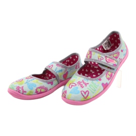 Befado Kinderschuhe 945Y430 rosa grau mehrfarbig 3