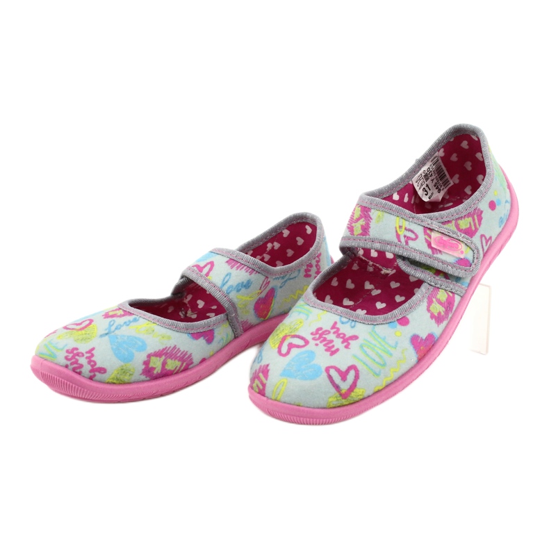 Befado Kinderschuhe 945Y430 rosa grau mehrfarbig 3